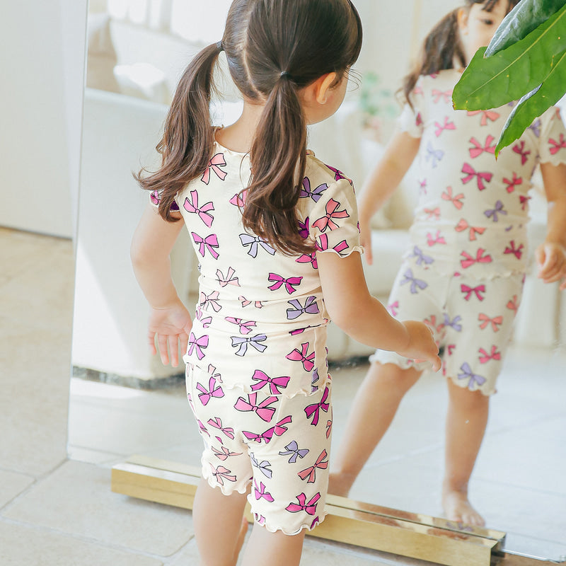 Short sleeve shirring ribbon