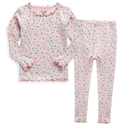 Pink Bouquet Long Sleeve Shirring