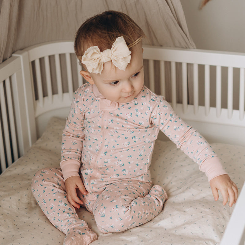Pink Bouquet Modal Footed Pajama