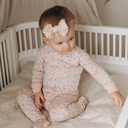 Pink Bouquet Modal Footed Pajama