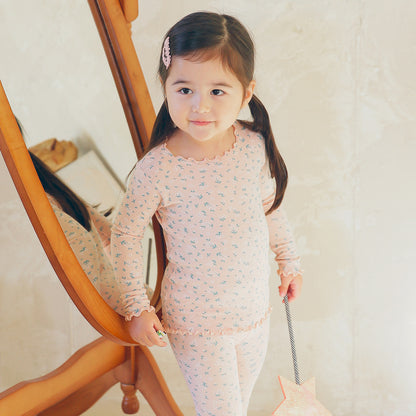 Pink Bouquet Long Sleeve Shirring