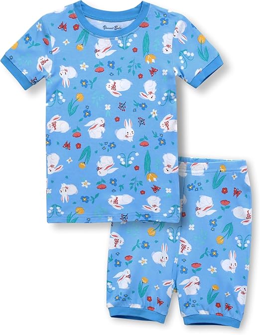 Short sleeve blue rabbit