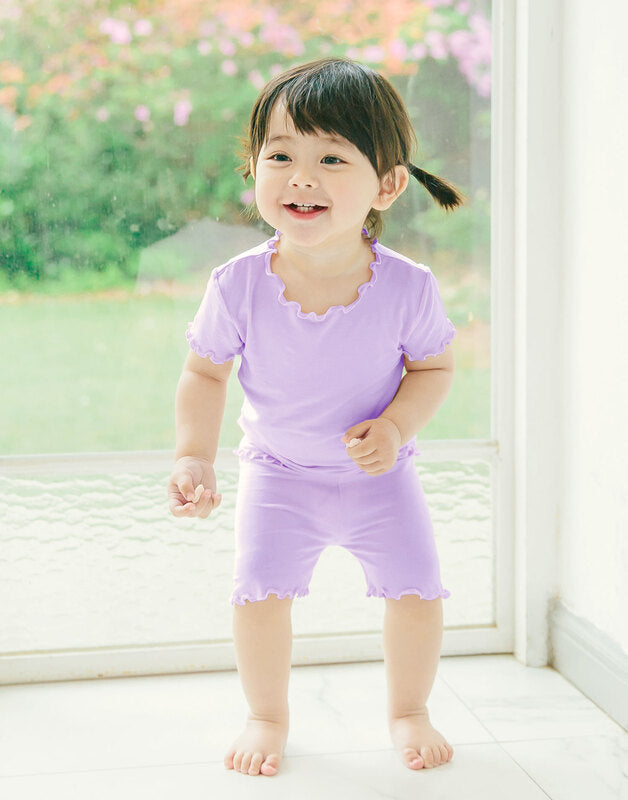 Essentials Viscose Short Sleeve Shirring Set