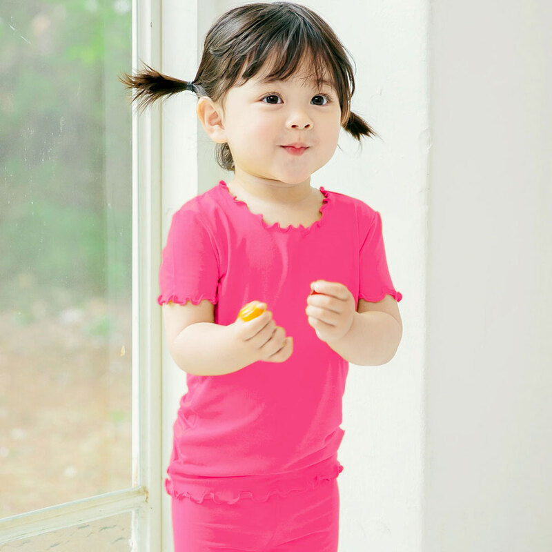 Essentials Viscose Short Sleeve Shirring Set