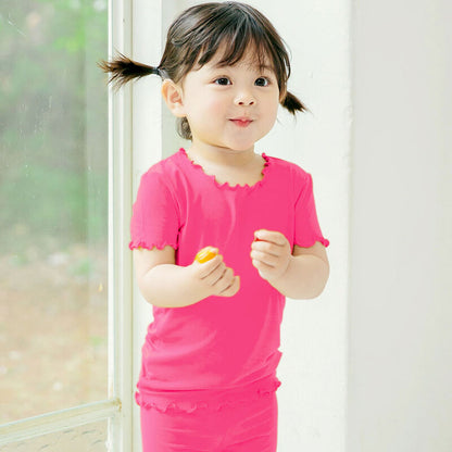 Essentials Viscose Short Sleeve Shirring Set