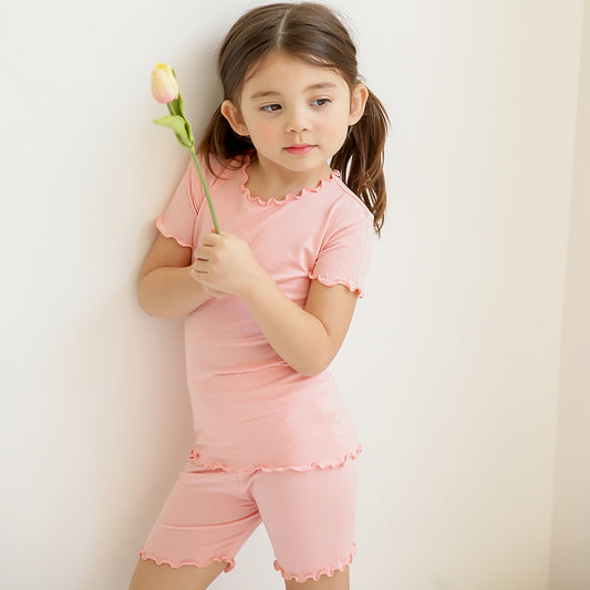 Essentials Viscose Short Sleeve Shirring Set