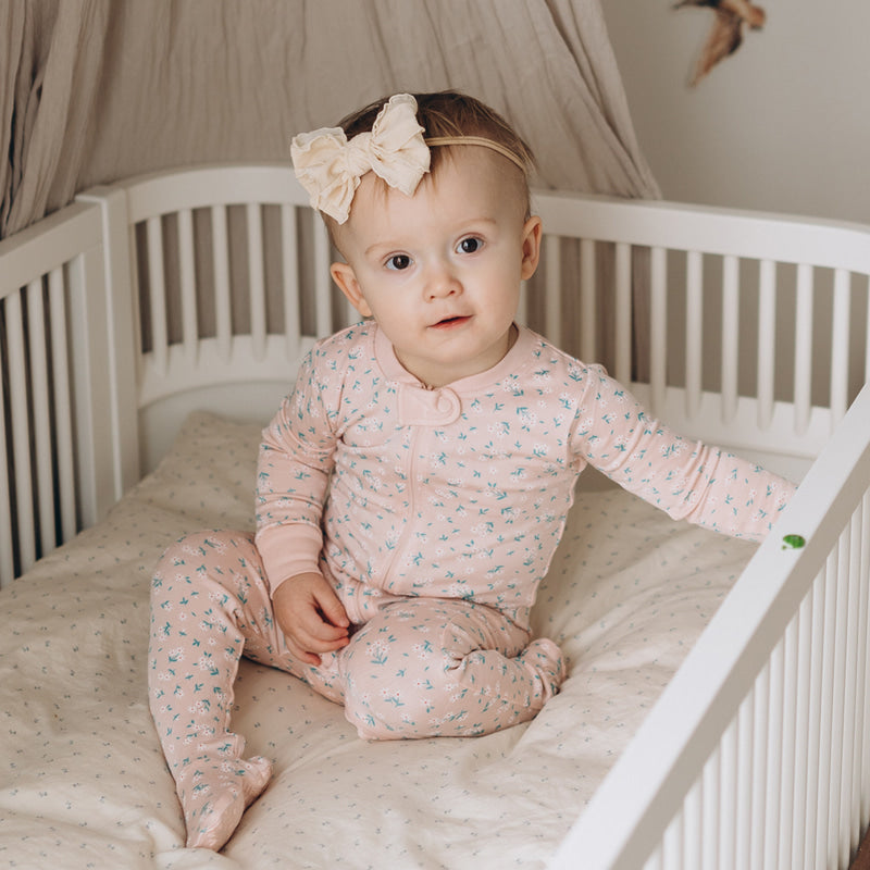 Pink Bouquet Modal Footed Pajama