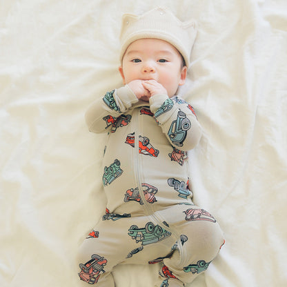 Retro Car Modal Footed Pajama