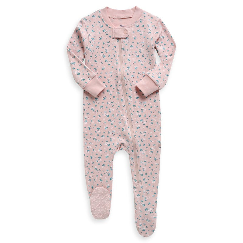 Pink Bouquet Modal Footed Pajama