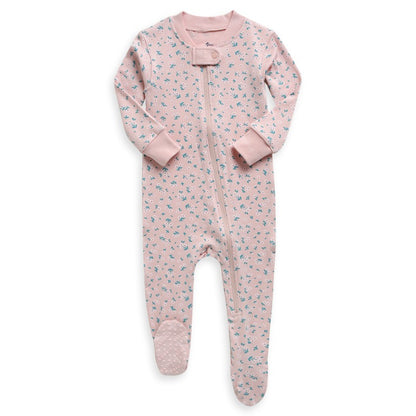 Pink Bouquet Modal Footed Pajama