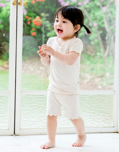 Essentials Viscose Short Sleeve Shirring Set