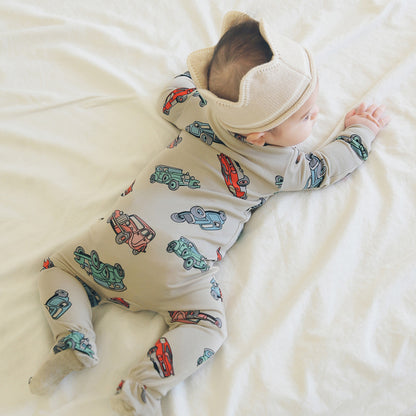 Retro Car Modal Footed Pajama